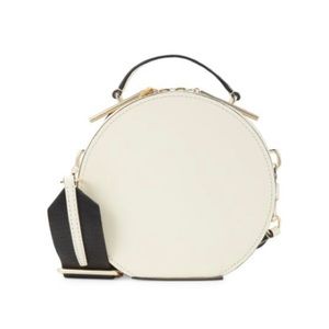 Zac Posen leather round top handle bag color IVORY
